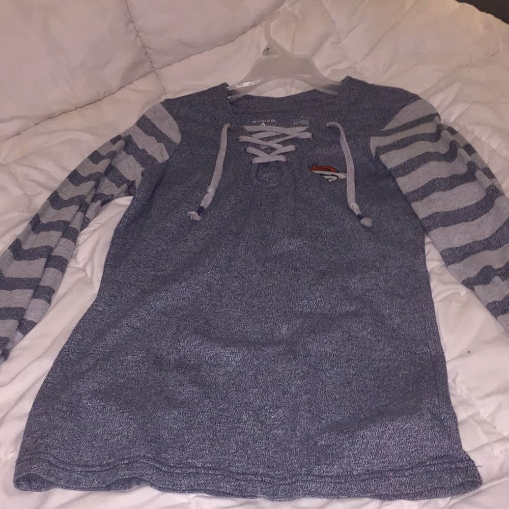 Denver Broncos laceup shirt with elbow patches